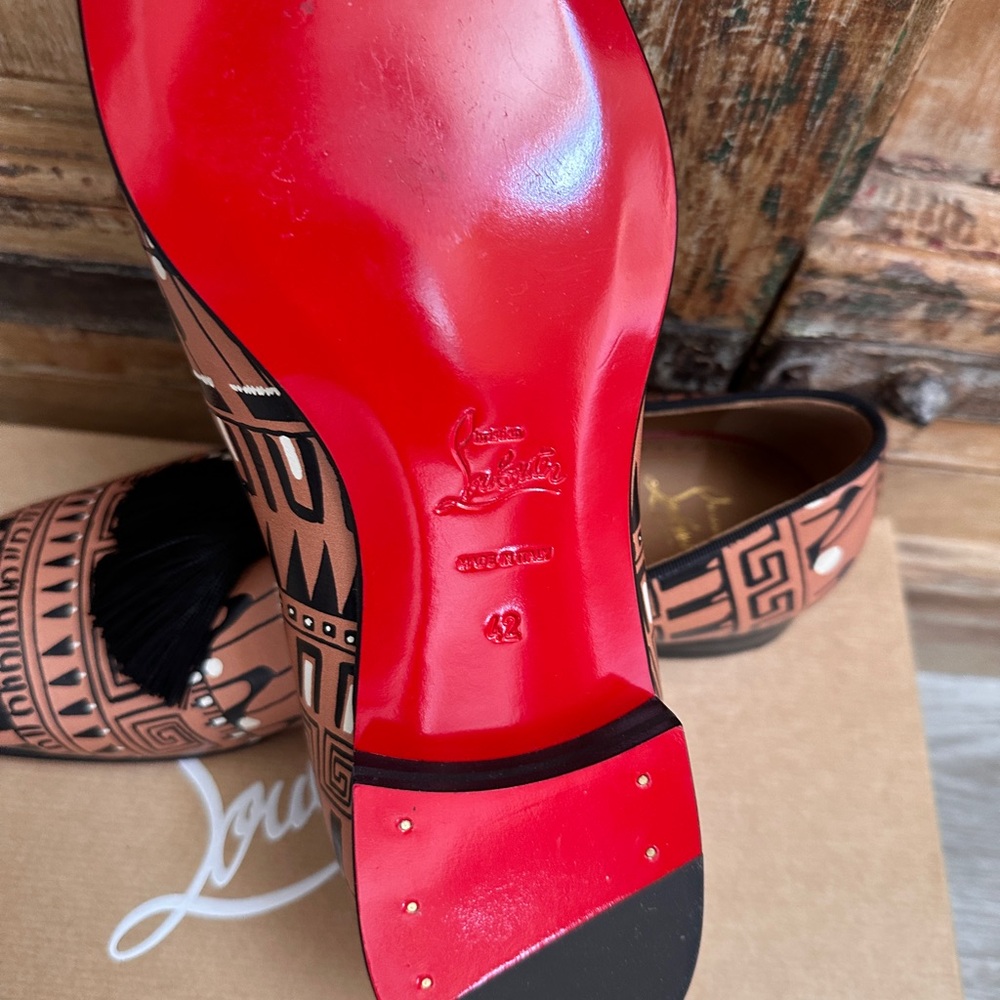 Christian Louboutin Copper and Black Tassel Loafers - Picture 7 of 10